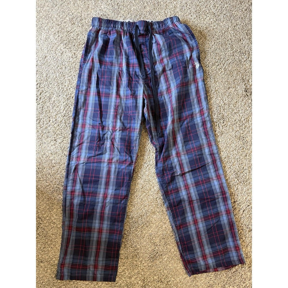 US Polo Association Men's Pajama Pants Plaid Size M